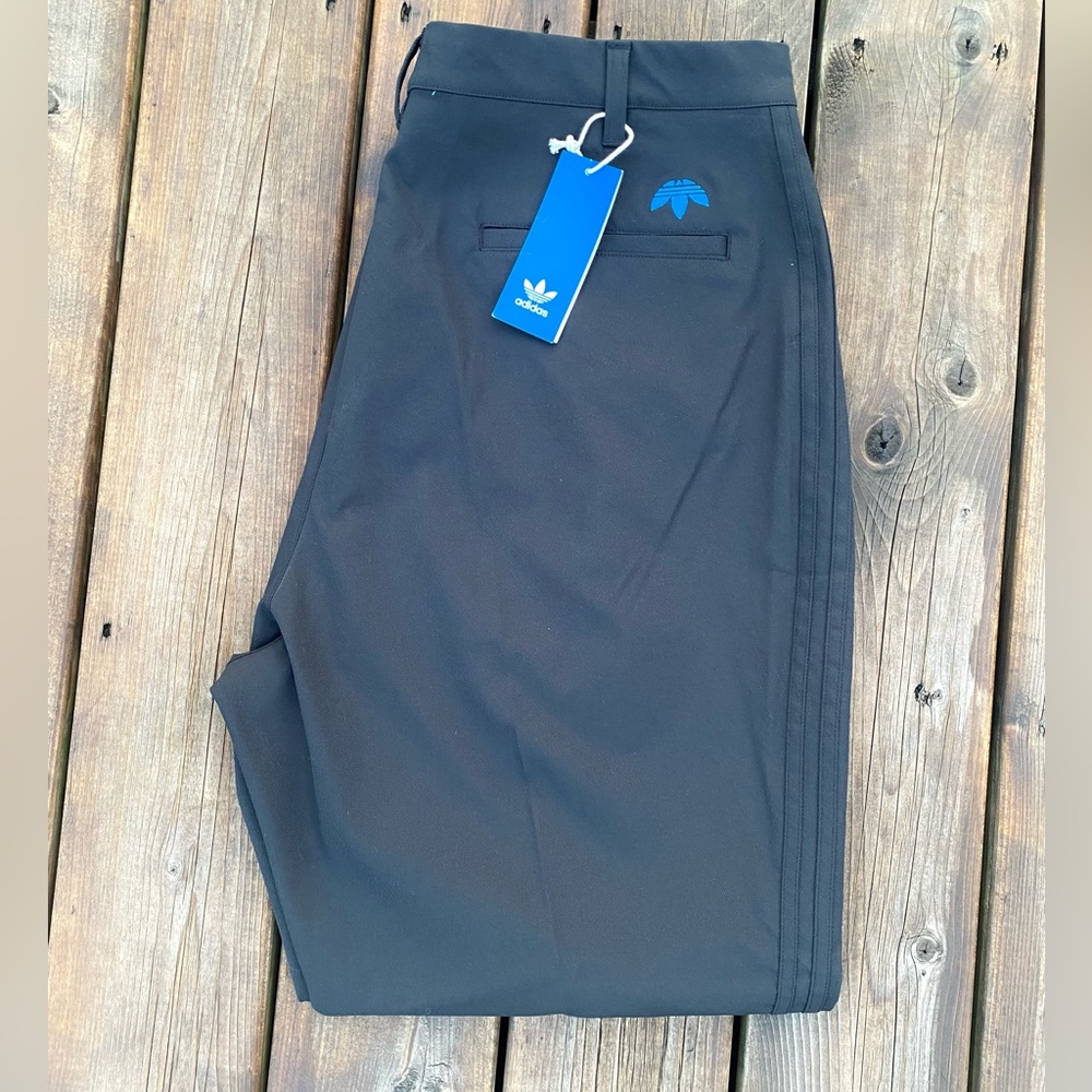 Adidas Golf Pants 36x32 Men’s Black Chino Rolling Links Trefoil RFID Block IW665